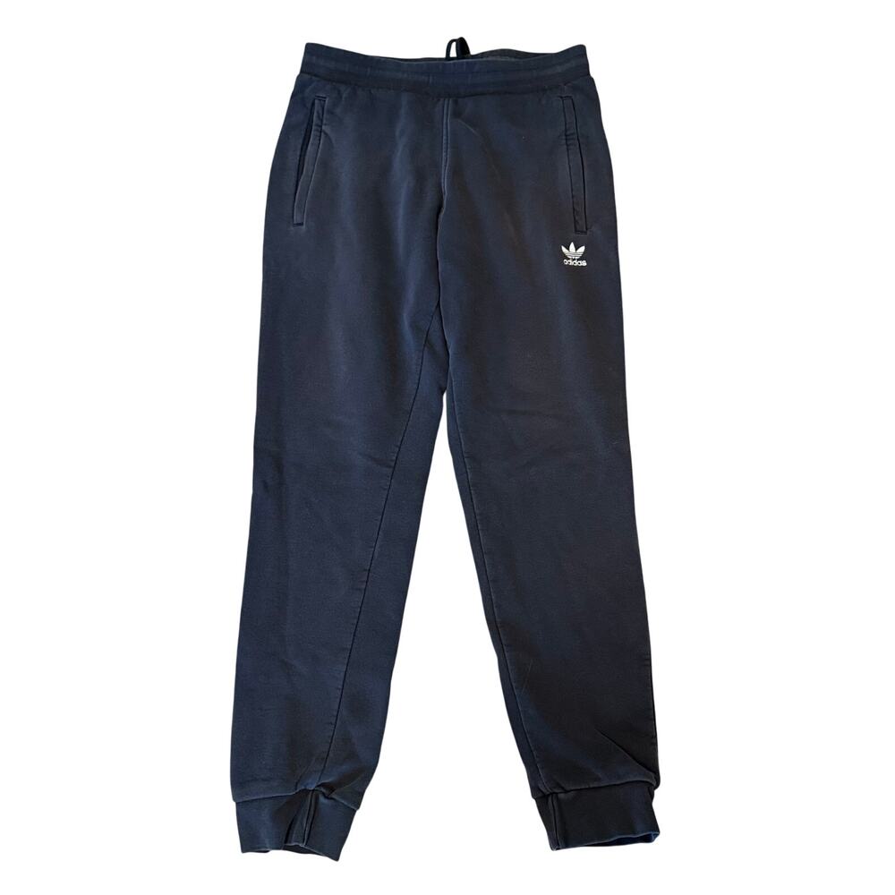 Adidas Originals Joggers Mens Medium? Black Pocket Casual Streetwear - Read